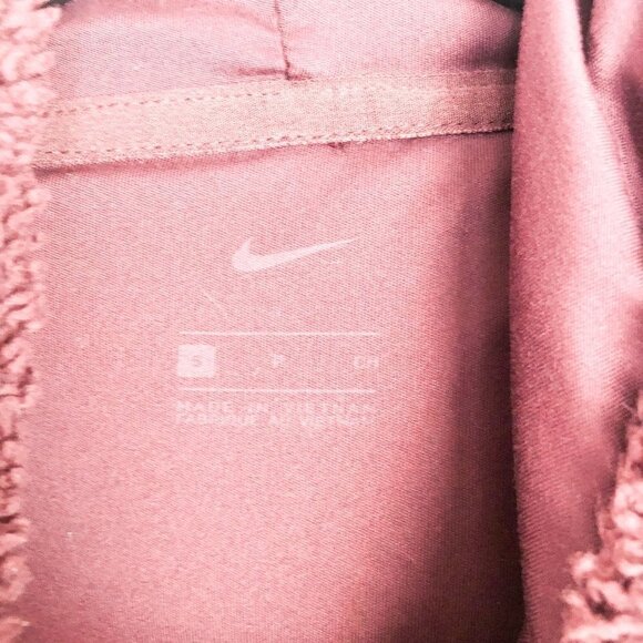 Nike Sherpa Therma Fleece Training Hoodie AR7404-652 Women's Size Small Red - Picture 7 of 10